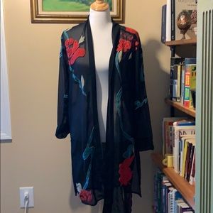 Embellished cardigan/jacket, sheer black